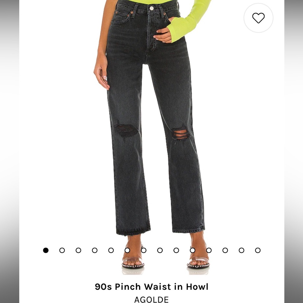 Agolde 24 90’s Pinch Waist Black Denim!